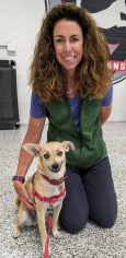 Anne with dog Charlie at puppy class